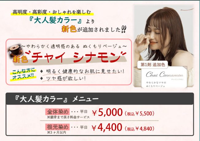 大人髪カラー　新色のサムネイル